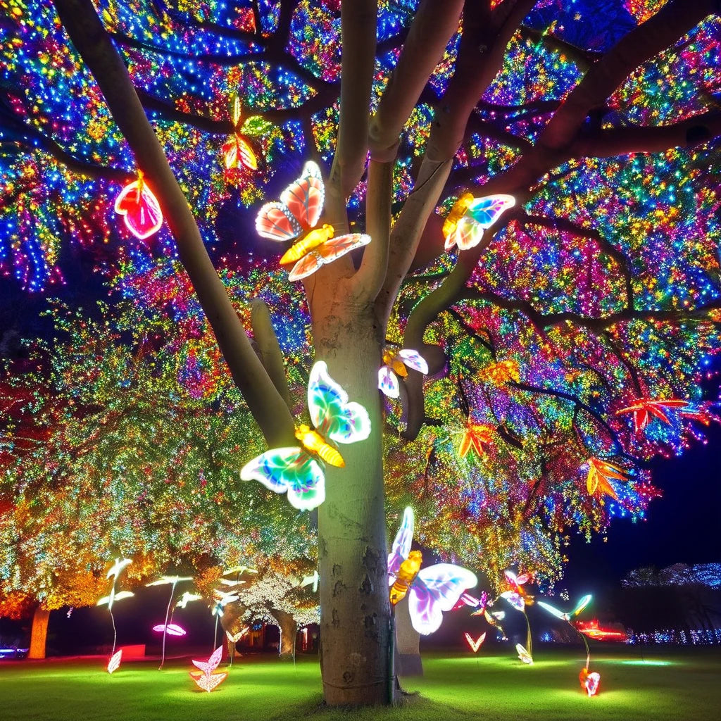 Decorative Led Light Painting Butterfly Landscape Lights Illuminate Adding Elegance Outdoor Space Stunning Dynamic 3d Butterfly