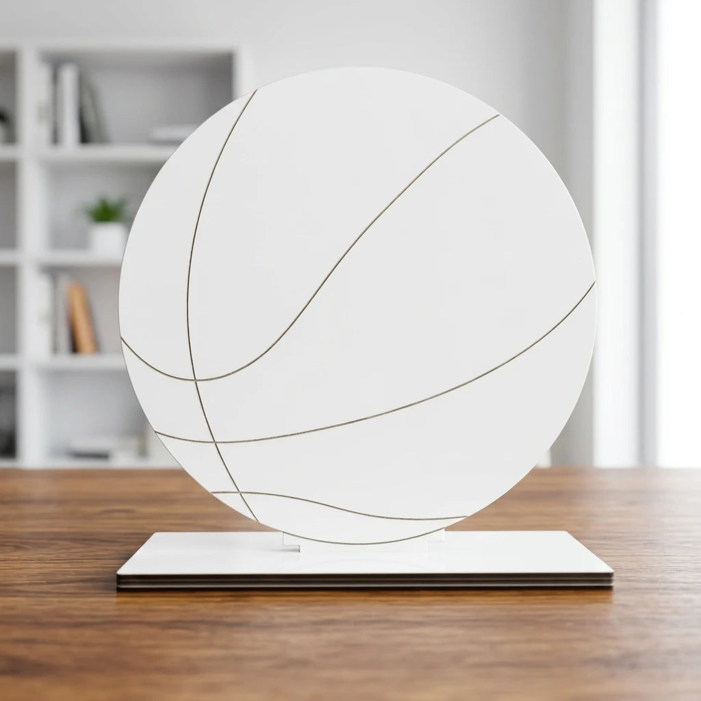 Personalized Logo Simple Durable Low MOQ Blanks Sublimation MDF Basketball Photo Plaque