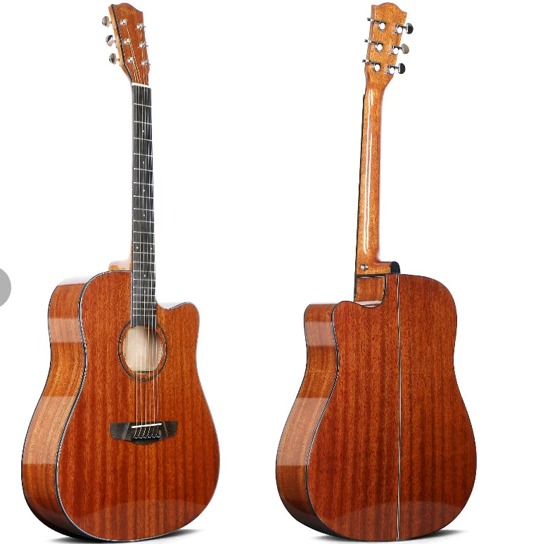 Mahogany Plywood Acoustic Guitar High Gloss Nice Sound Guitar Electric