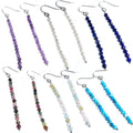 Customized 4mm Crystal Zircon Tassel S For Women Cut Corner 4mm Stone Beads Long Dangle Accessories Trendy Ear Jewe Earrings