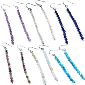 Customized 4mm Crystal Zircon Tassel S For Women Cut Corner 4mm Stone Beads Long Dangle Accessories Trendy Ear Jewe Earrings