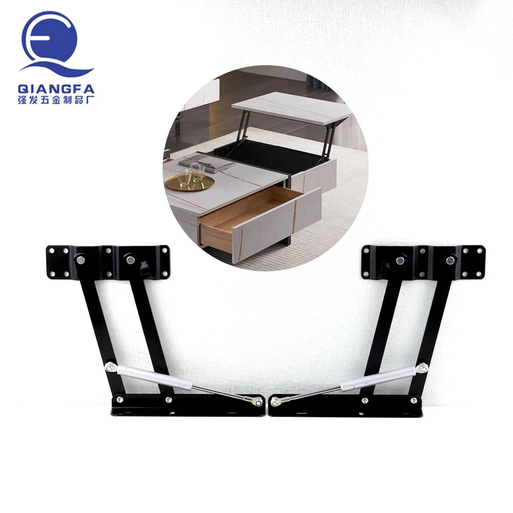 Lift Top Coffee Table Mechanism with Gas Piston 80N Extension Table Mechanism  Multifunction Metal Folding Hinge