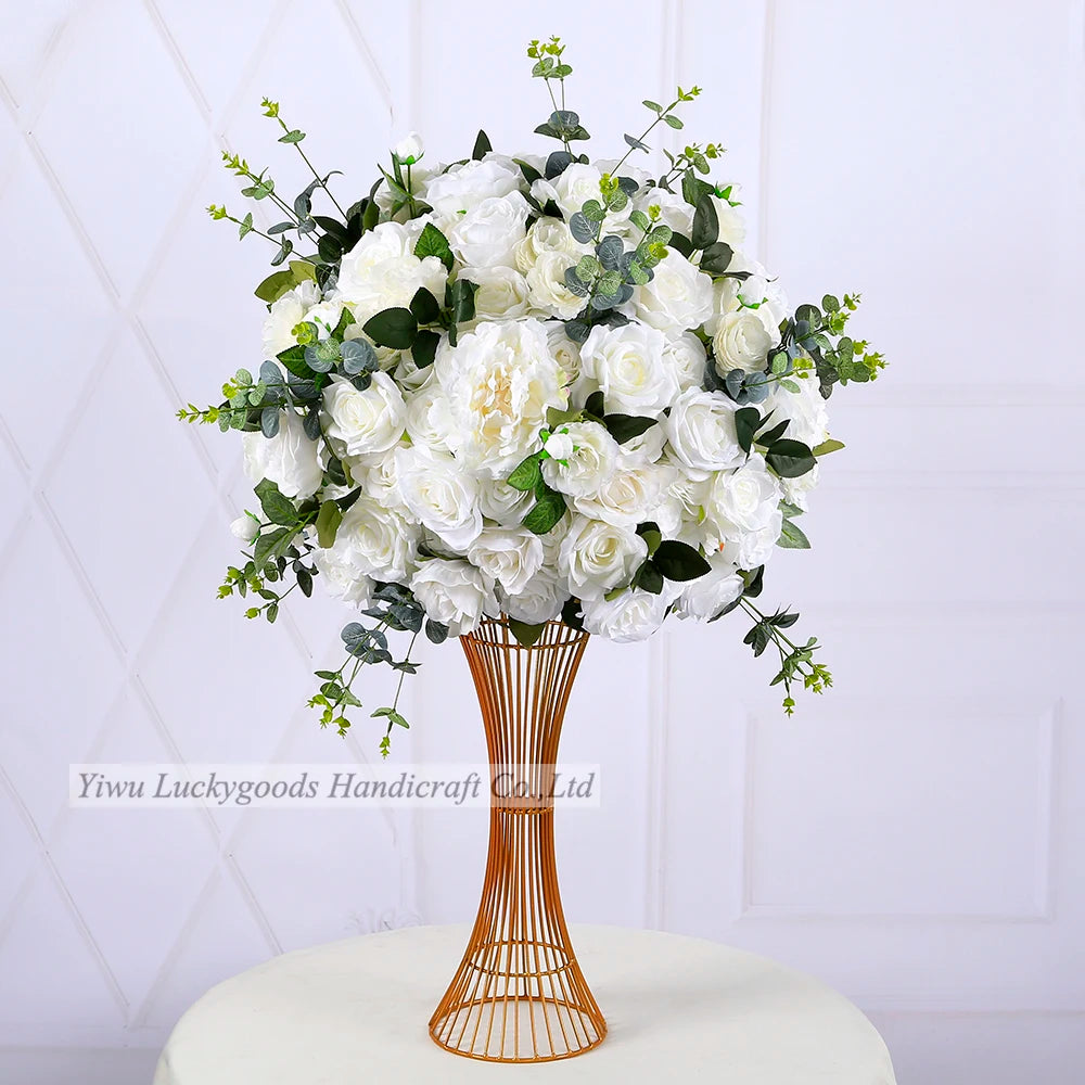 LFB1832-60cm Luckygoods New Design Able Decoration for Wedding CenterArtificial Silk Flower Ball and Runner