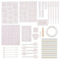 Hot Sale 229pcs DIY Crystal Epoxy Resin Mold Pendant Jewelry Accessories Set With Gold and Silver Drill Bits