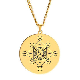 The Greater Key of Solomon FULL BOOK 1914 Edition Old Magic Grimoire Symbol Sigil Spell Amulet Stainless Steel Pendant Necklace