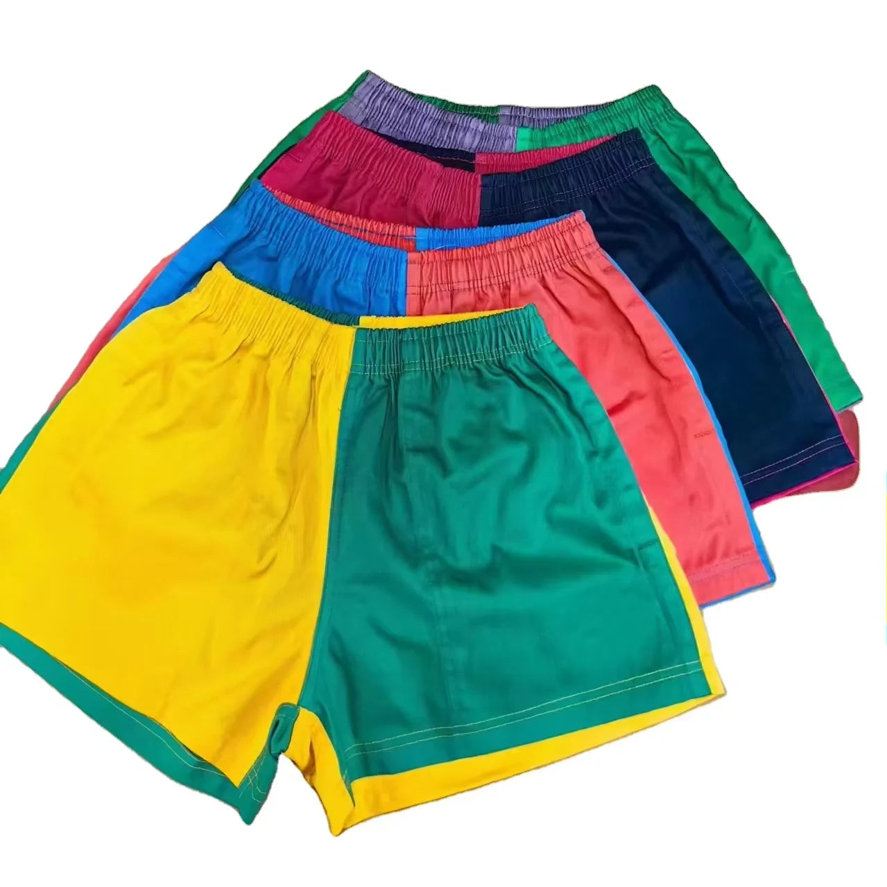 Hot Sale Custom Colors 100% Cotton Twill  Rugby Shorts Embroidery Logos Unisex Rugby Footy Shorts With Pockets