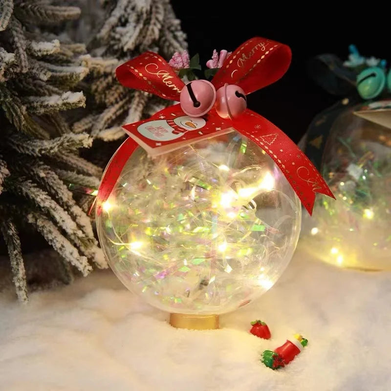 DIY Packaging Colour Christmas Open clear Bauble Ornament Gift Suit Present Box Decoration Plastic Ball Transparent