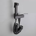 Hongdec Modern Wall Mounted Brass Bidet Sprayer Toilet Shattaf Bathroom Handheld Gun Matte Black Horizontal Spray Easy MegaBDM