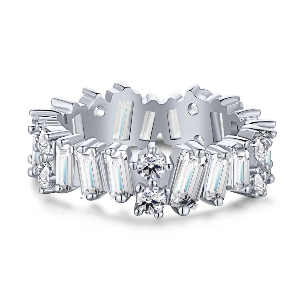 Dylam 5A Cz Custom Engagement Wedding Rings Jewelry Women Cubic Zirconia Jewellery 925 Sterling Silver Stackable Ring