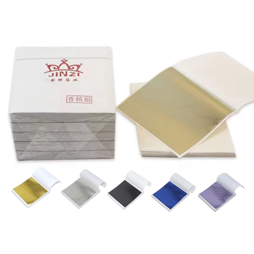 Multifunctional Imitation Gold Leaf Sheets for Craft Art Nail Art Furniture Decorating Taiwan B Gold Leaf Foil 9*9 cm