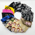 Manufacturer Custom Jacquard Embroidery Logo Acrylic All Over Print Skull Cuffed Cuff Knitted Beanie Hat