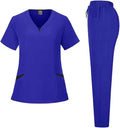 Uniforms Surgical Classic Scrub Sets Stretch Piece Uniforms Suit Nursing Fitted V Neck Top Nurse Work Uniform