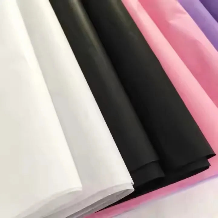 Tissue Paper Custom Logo Packaging Paper Brand Tag Flowers Print Black Gift Wrapping Tissue Paper