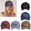 Korean Style Distressed Washed Baseball Cap Embroidery Patch Denim Duckbill Cap for Men Women Personalized Patch Logo