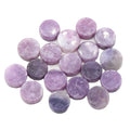 HZ Wholesale Natural Lepidolite Button Slice Disc Healing Crystal Stone Round Shape for Healing