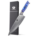 WILDMOK Chef Knife 8 Inch Damascus Japanese Chef Knife Black Resin Handle Kitchen Knives