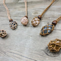 Collana Hot Selling  Necklace Cord Empty Stone Holder Pendant Replacement Hand-Woven Necklace Cord