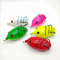 Latest 5.5cm Top Water soft frog lure Egg-shaped Simulation frog with double hook Crank wobbler for Fly Fishing Soft Tube Bait