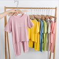 2025 Summer Children's Home Suit Modal Boys and Girls Short Sleeve Trousers Suit Baby air Conditioning Suit