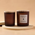 Customized 7oz 10oz Matte Black Glass Candle Jars Easy Open End with Wooden/Bamboo/Metal Lid for Soy Wax Candles