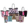 Stock Printing Large Women Gym Travel Work Gym Neoprene Beach Bags Waterproof Shoulder Neoprene Tote Bag
