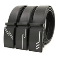 LQbelt Wholesale New Adjustable Casual Automatic Buckle Belt Fashion Business Men Black PU Leather Belts Male