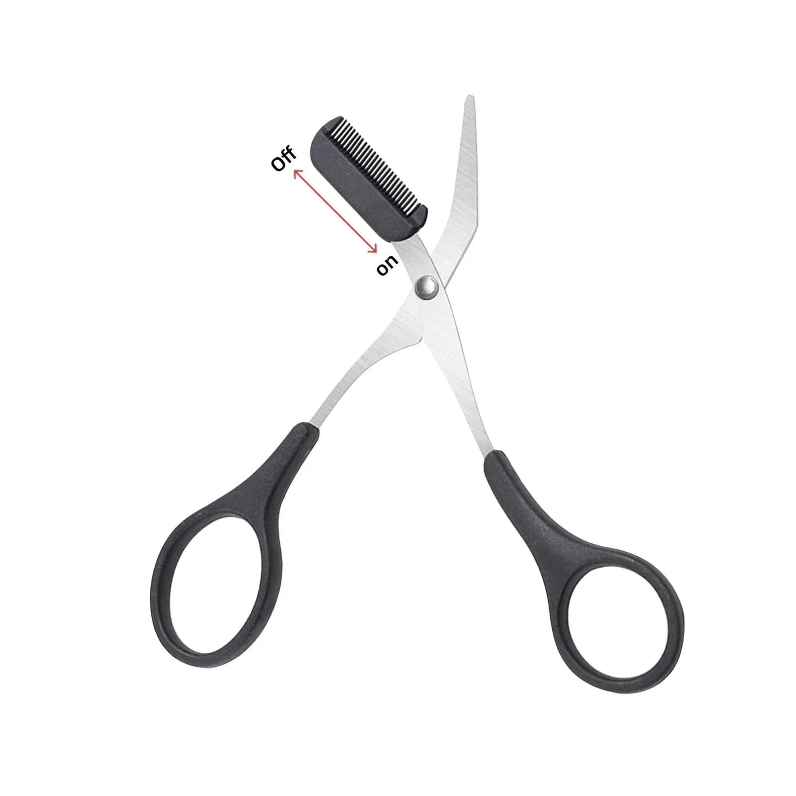 Precision Eyebrow Trimmer Scissors with Comb Men/Women's Beauty Tool for Shaving Eyebrow & Eyelash Hair Removal