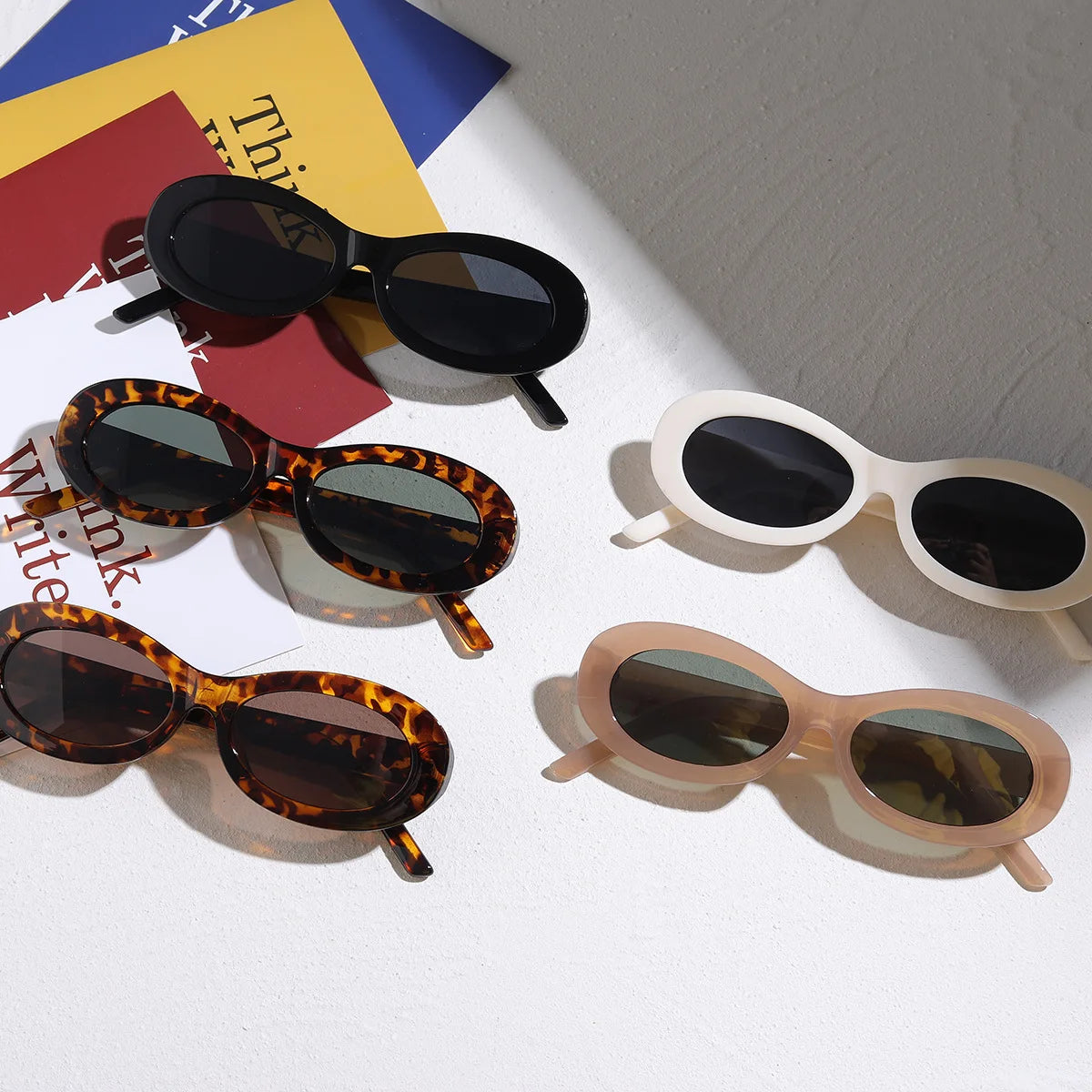 Fashion Classic Style Small Size Leopard Color PC Frame Outdoor Luxury Sunglasses for Women
