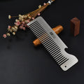 Customized 2024 New Anti-static and High-temperature Resistant Stainless Steel Comb Hand Polished and Comfortable Steel Comb