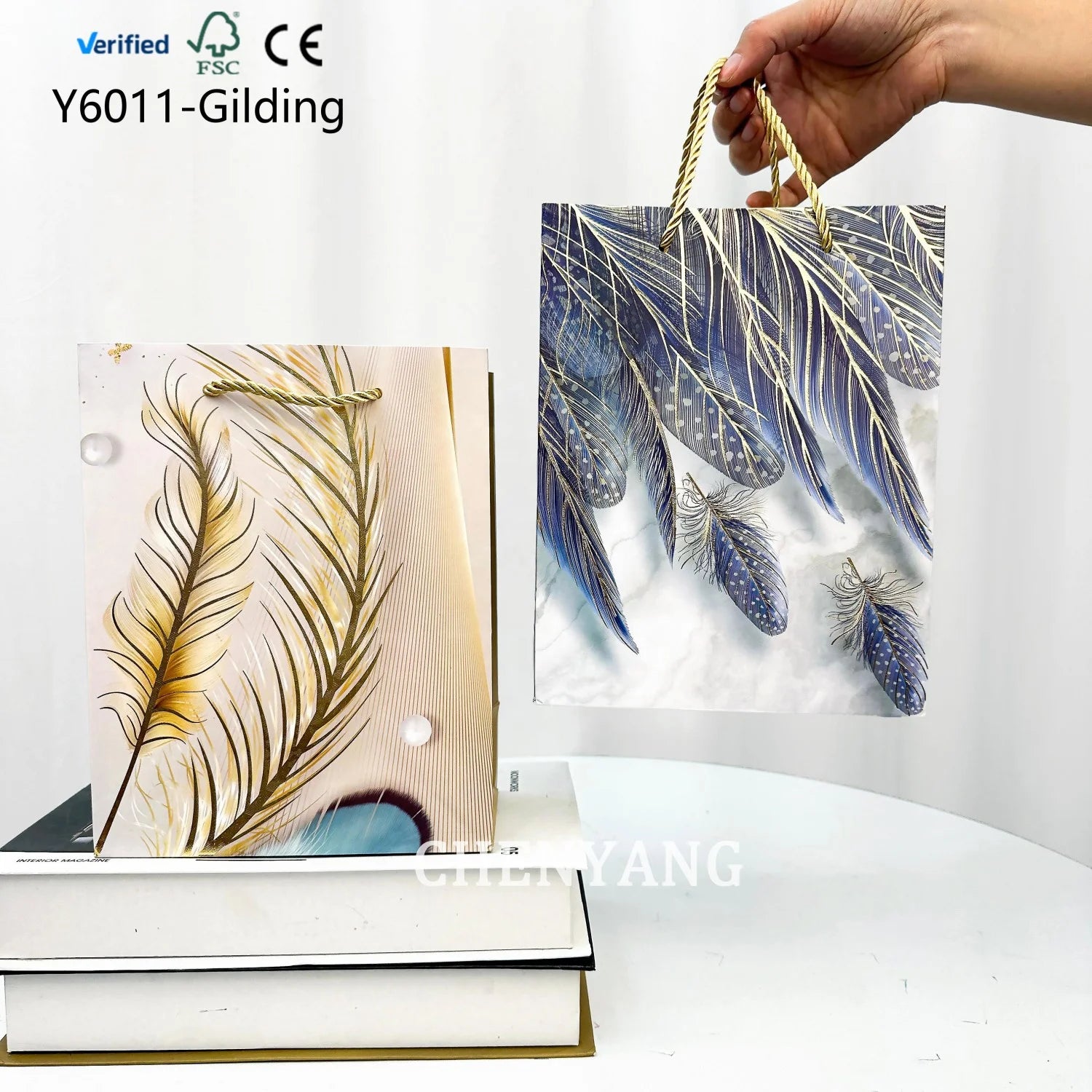 Large Size Bestseller Eco-friendly Ivory Board Customized Laminated Microwaves Resistant Paper Bags for Candle Gifts Packaging