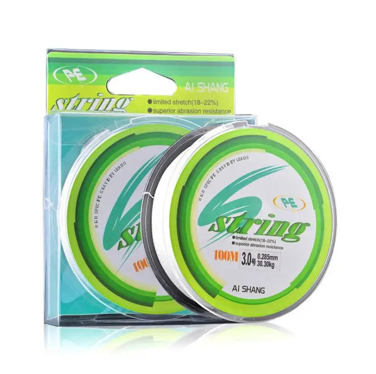 SNEDA Manufactory Wholesale 4 Braid 8 Braid Fishing Line Fluorocarbon 100meter PE Braided Fishing Line