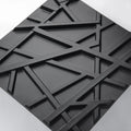 3D Art PVC Wall Panels Matte Black 50cm*50cm Waterproof Wall Panel Board for Home Hote Interior Wall Decoration