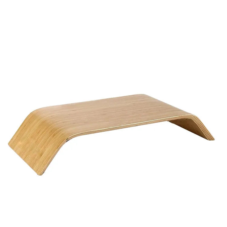 Simple Home Office Laptop Stand Base Wooden Desktop Monitor Stand