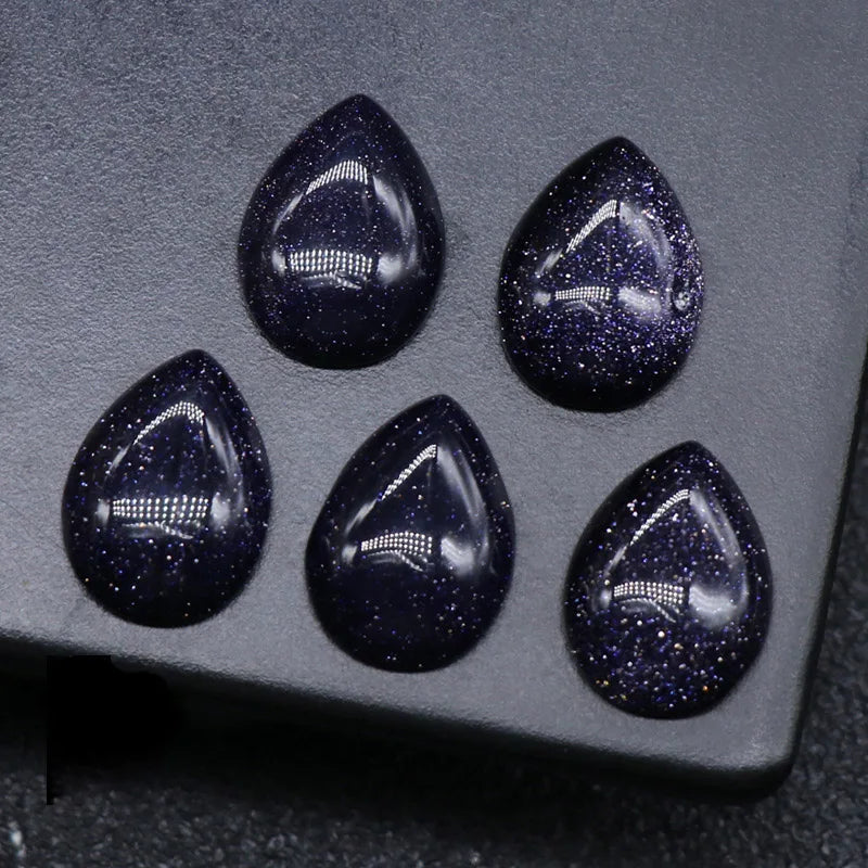 Diy Loose Blue Sand Stone Drop Shape cabochon gemstone For Jewelry Making