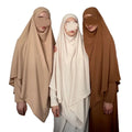 3 Cheap Khimar Muslim Scarf Women Hijab Islam Borka Khimar Chador Niqab Burqa Overhead Tie Back Instant Hijab Jilbab Nida Khimar