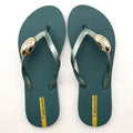 Hot Selling Women's Rubber Flip Flops Wedge Sole Metal Buckle Upper Comfortable Slip-on Design Home Beach Soft Rubber Insole