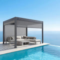 Electric Intelligent Factory Direct Windproof and Waterproof Zip Track Roller Blinds for Contemporary Patios and Gazebos