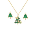 925 Silver Geometric Trendy Necklace and Earrings Set Classic Gold Plated Fine Pendant Necklaces Engagement Party Holiday Gifts