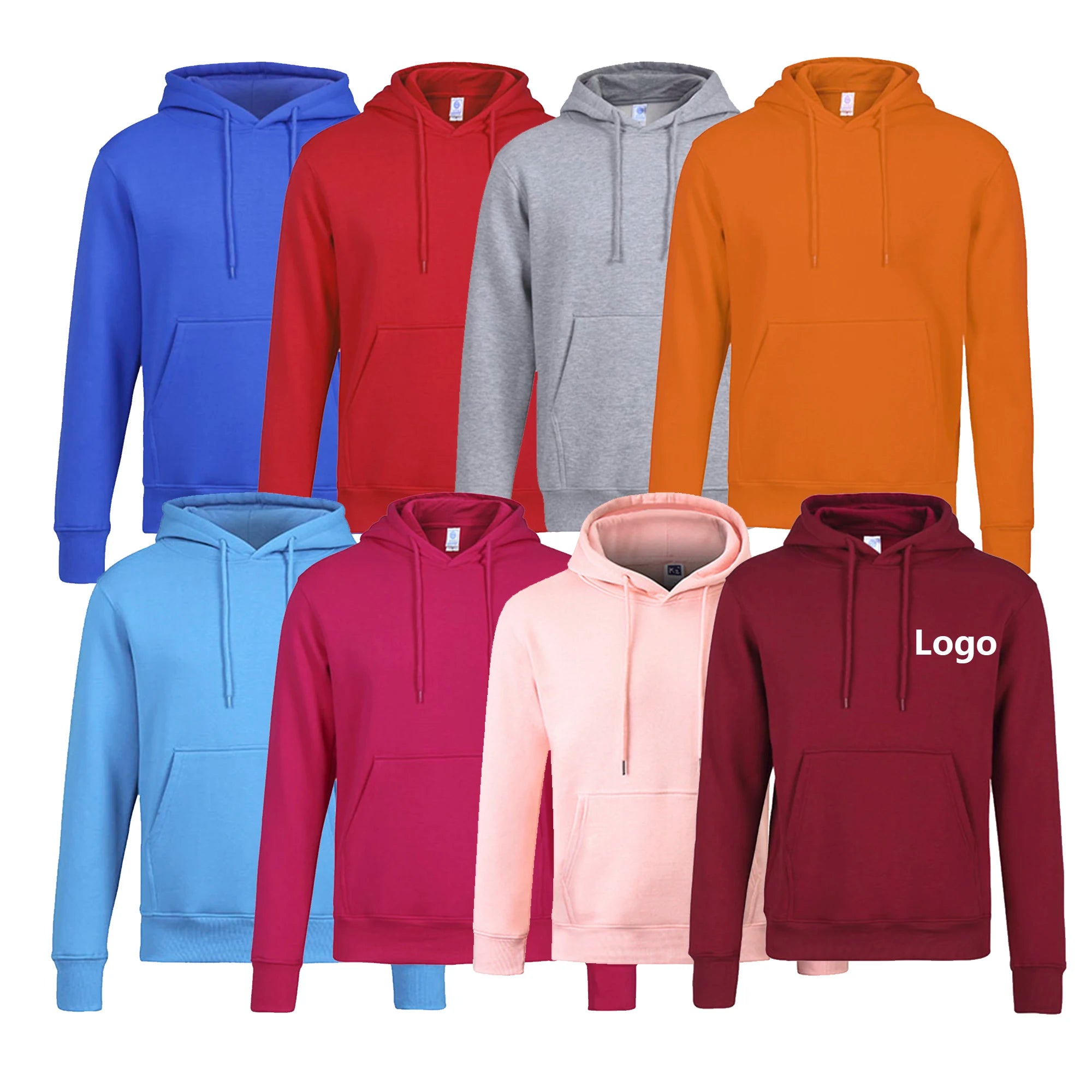 Wholesale Cheap Custom Logo Regular Fit Hoodies Multi Color Plain Blank Hoodie Cotton Polyester Hoodies