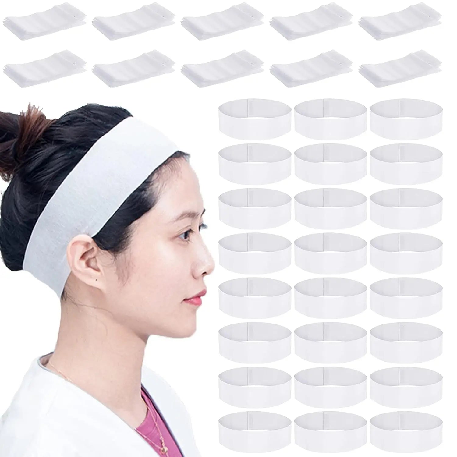 Disposable Spa Facial Headbands Disposable Esthetic Wipe Sets Non-woven Facial Wipes Square Aesthetic Wipe for Product