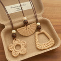 Wholesale Resin Rattan Style Necklaces Bohemian Wood Bead Necklaces Fashion Jewelry for Women