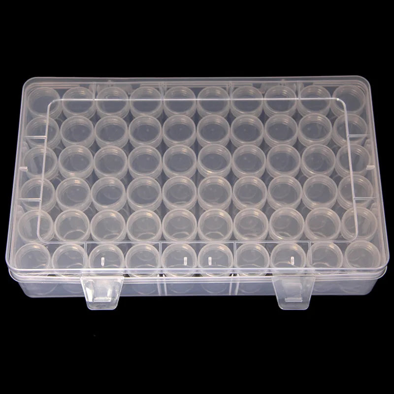 5 D DIY Diamond Painting Accessories-60 Bottle Box Diamond Art Diamond Painting Tools 60 Grid Plastic Box Beauty Accessories