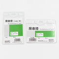Promotion Custom PVC Clear Worker Name Card Protector 4x3 Card Sleeve Personalized Business Card Holder
