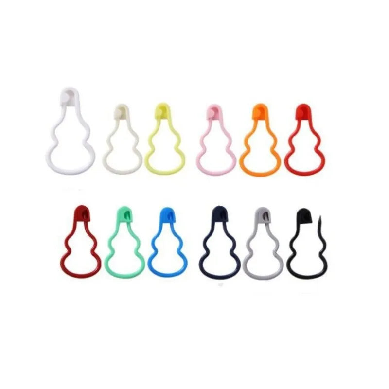 10-Color Mixed Plastic Resin U-Shaped Eco-Friendly Durable 22mm Simple Sewing Accessory Clip Locking Stitch Markers Crochet