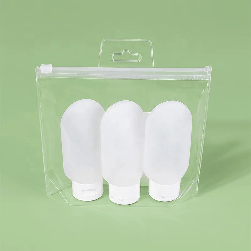 Plastic Soft Empty 2oz 60ml*3 Body Lotion Hair Care Skin Care Tubes Shampoo Lotion Transparent Cosmetic Tube Packaging MegaBDM
