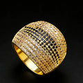 Full CZ Paved Dome Design Bulk Brass Rings for Wholesale Jewelry Suppliers