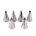 DIY Baking Tools 7 Pcs Pillar Shape Eco-Friendly Stainless Steel Icing Piping Nozzles for Cake Decorating Tulip Sphere Whip