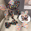 Cute Kids Baby Inspired Children Sweet Little Girl Dot Organza Knot Bunny Ear Hairbands Hair Band Accessories Headbands