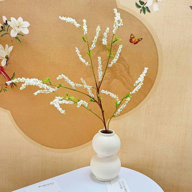 December New Arrival Real Touch Artificial Snow Willow Beautiful Artificial Flowers for Home Office Vase Wedding Decorations