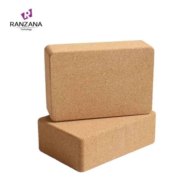 Eco-friendly 369 Inch High Density Yoga Cork Block Wood Yoga Brick and Cork Yoga Block